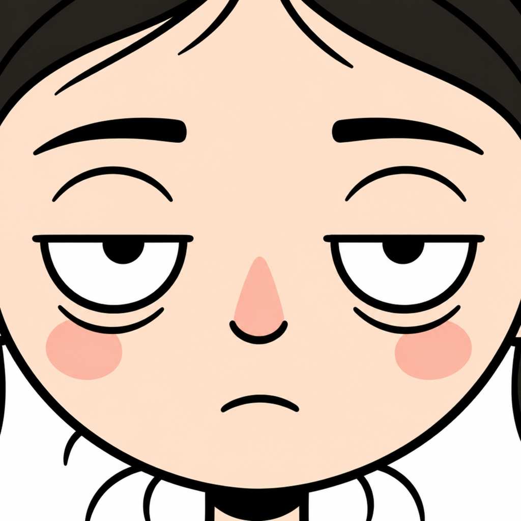 Grenade Mom — dead-eyed stare